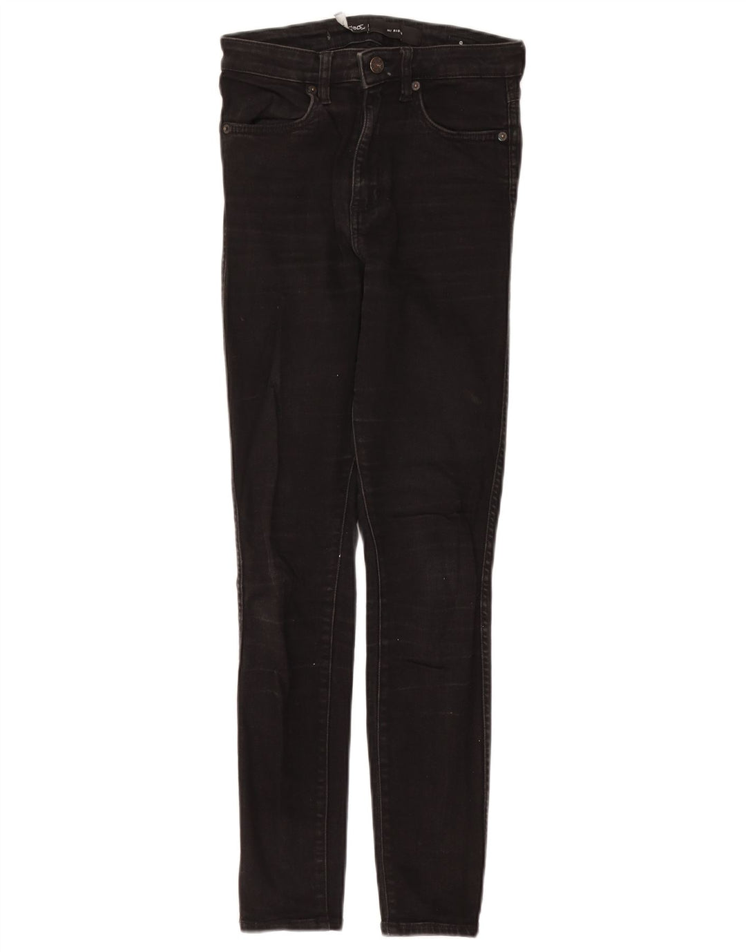 LEE Womens Riders Ψηλόποδα Skinny Jeans US 9 Medium W24 L27 Μαύρο βαμβακερό