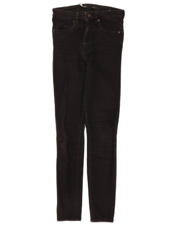 LEE Womens Riders Ψηλόποδα Skinny Jeans US 9 Medium W24 L27 Μαύρο βαμβακερό