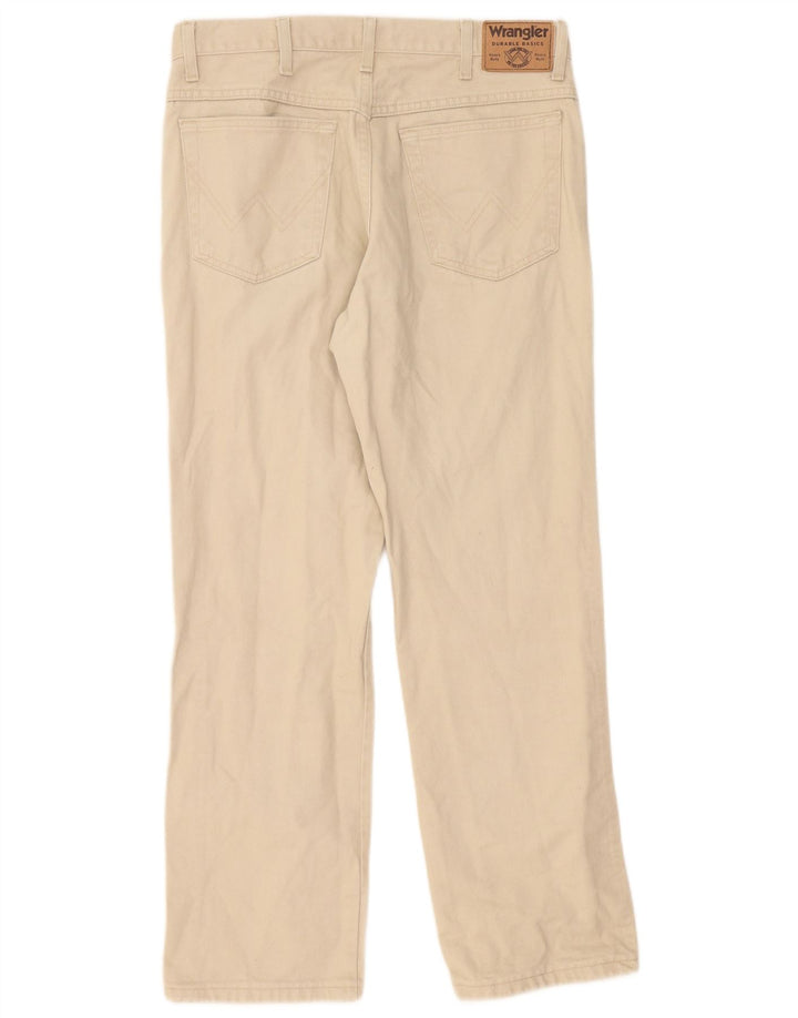 Ανδρικό τζιν ίσιο Wrangler W34 L30 Μπεζ βαμβακερό