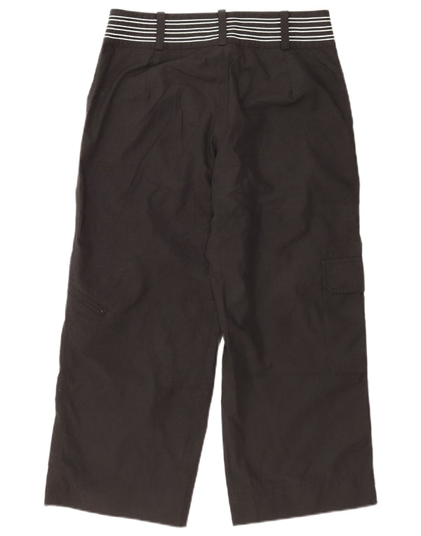 ADIDAS Womens Loose Fit Capri Cargo Trousers UK 8 Small W27 L23 Black