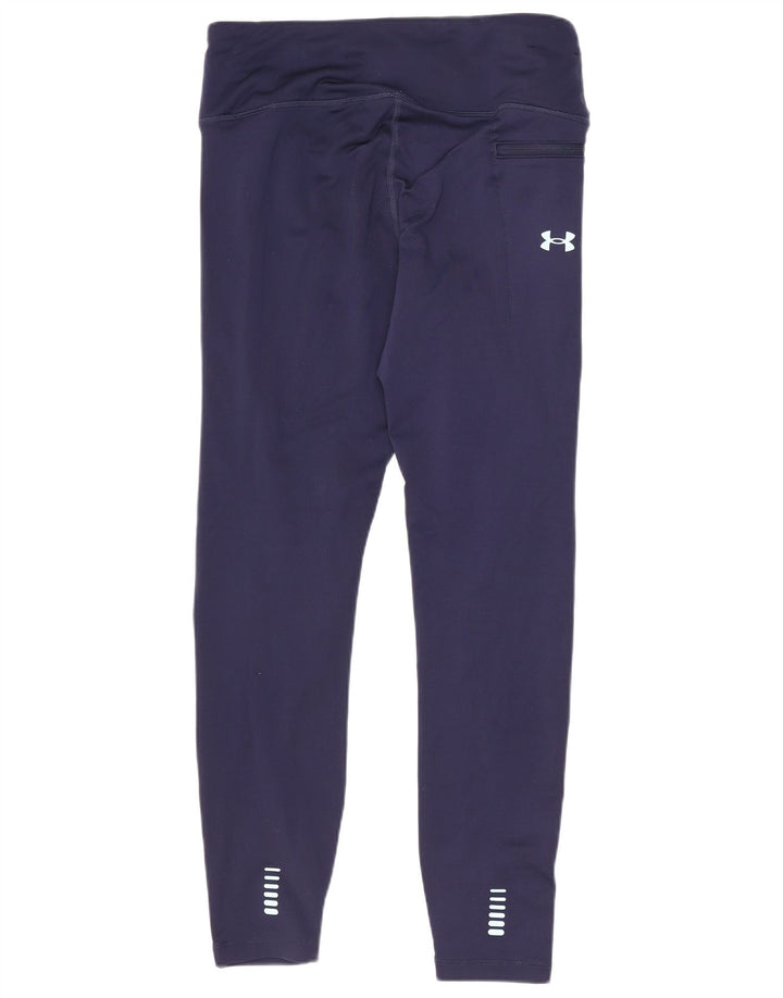 Under Armour Γυναικεία γραφικά κολάν UK 12 Medium Navy Blue Polyester