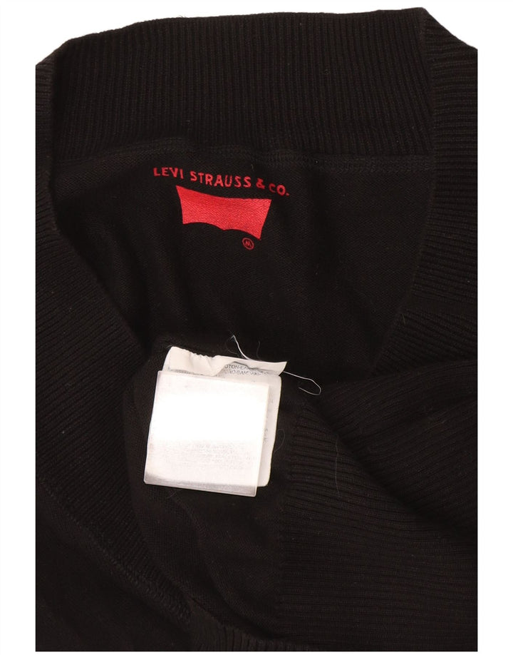 Γυναικείο πουλόβερ Levi's V-Neck Jumper UK 12 μεσαίο μαύρο βαμβακερό