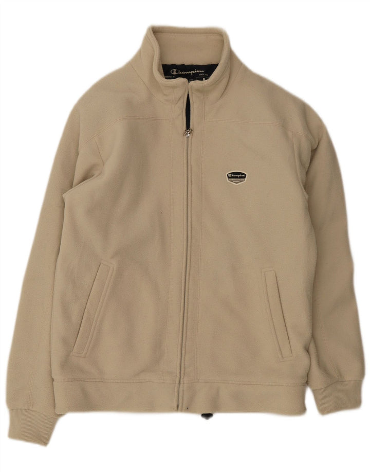 Champion Γυναικείο Fleece Jacket UK 16 Large Beige Polyester
