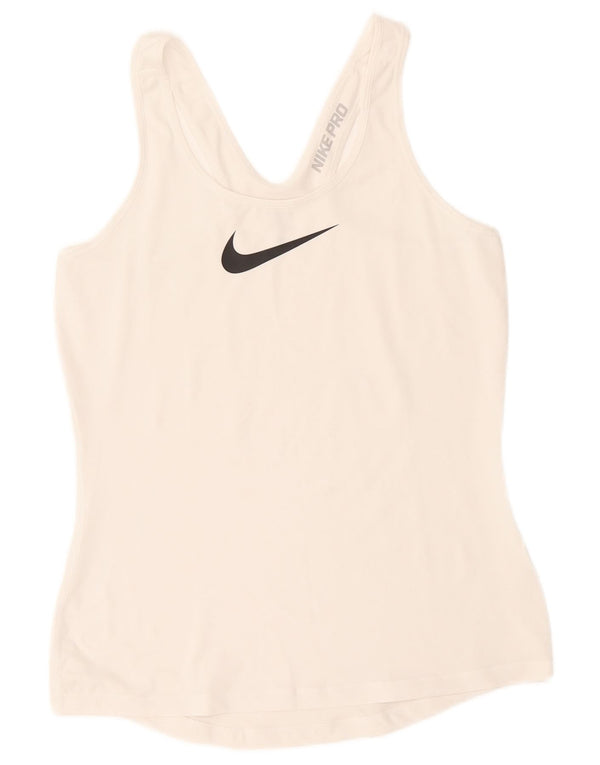 Γυναικείο γιλέκο γραφικών Nike Dri Fit Top UK 14 Large White