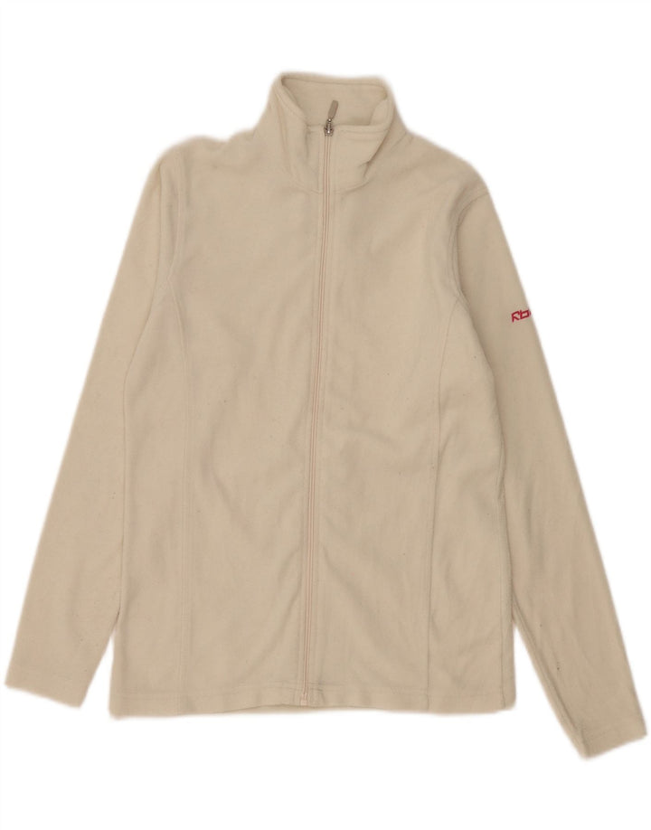 Reebok Γυναικείο Fleece Jacket UK 10 Small Off White Polyester
