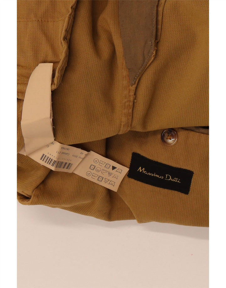 Massimo Dutti Ανδρικό τζάκετ σακάκι με 2 κουμπιά EU 48 Μεσαίο χακί βαμβακερό