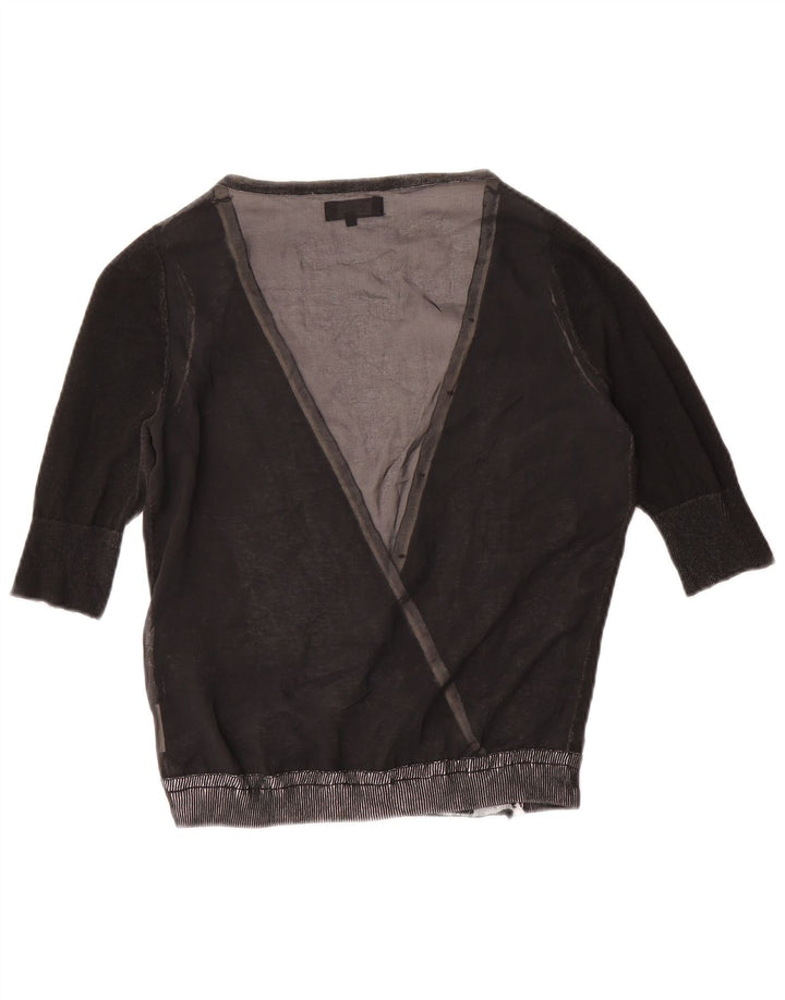 Γυναικείο πουλόβερ Guess 3/4 μανίκι ζακέτα UK 12 μεσαίο γκρι