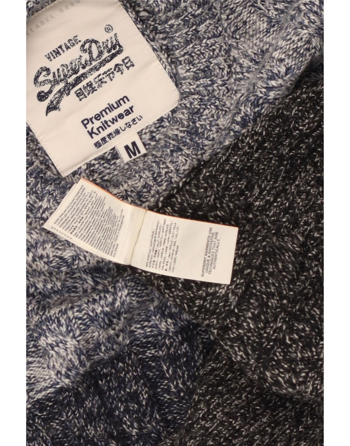 Superdry Ανδρικό πουλόβερ με λαιμόκαυστο με μεσαίο μπλε ακρυλικό