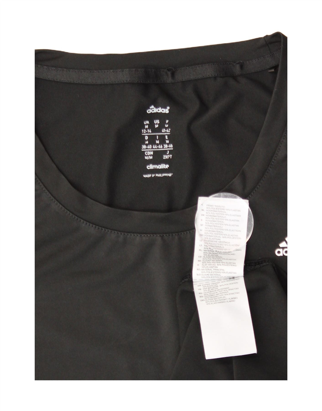 Adidas Γυναικείο T-Shirt Climalite Top UK 12/14 Medium Black Polyester