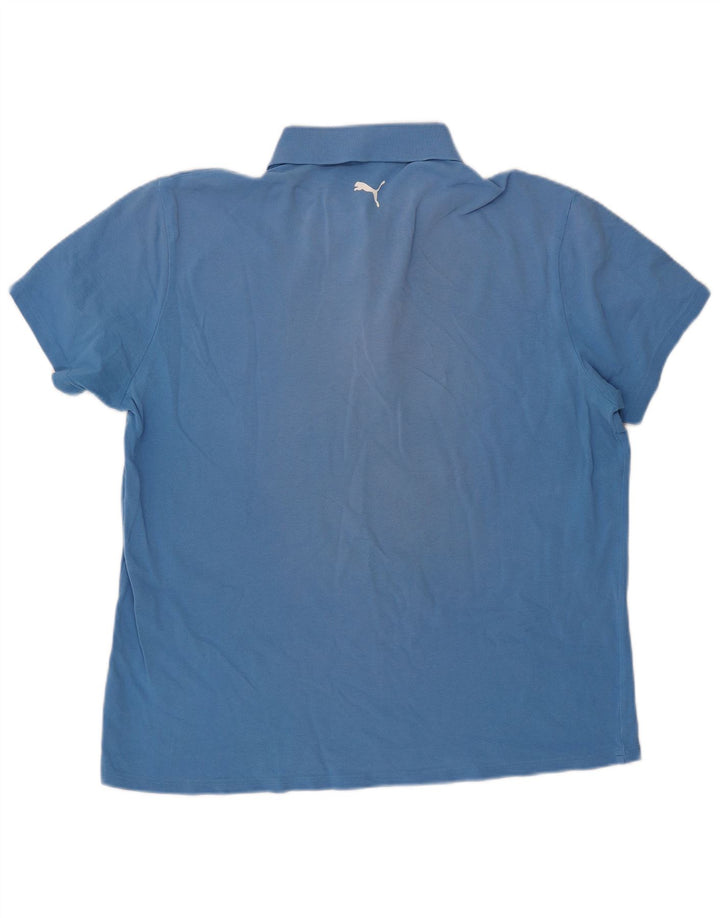 Ανδρικό μπλουζάκι πόλο PUMA XL Μπλε βαμβακερό