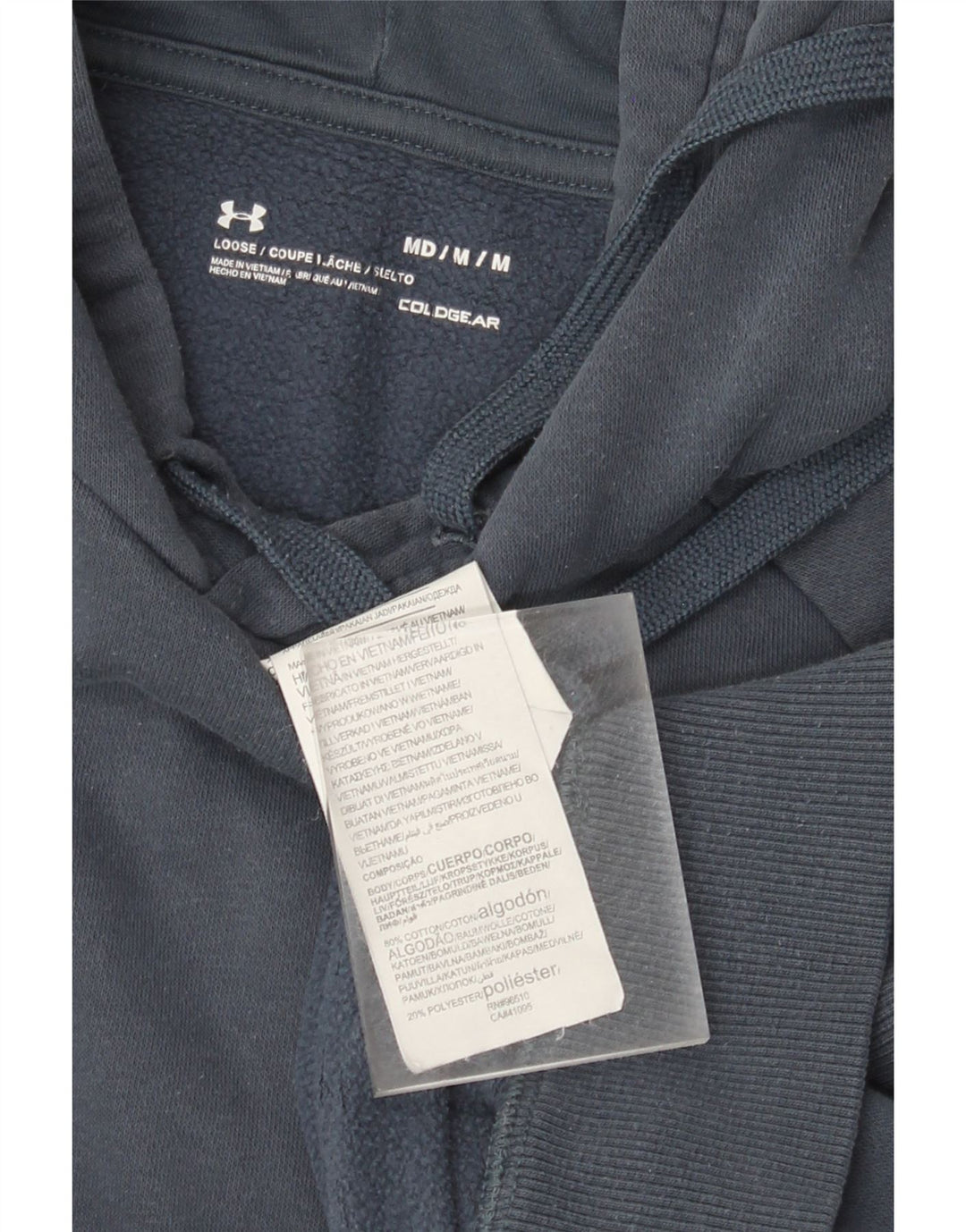 Under Armour Ανδρικό Hoodie Jumper Medium Navy Blue Cotton