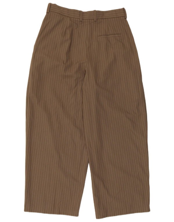 Marks & Spencer Γυναικείο παντελόνι Chino UK 14 μεγάλο W32 L29 καφέ ριγέ