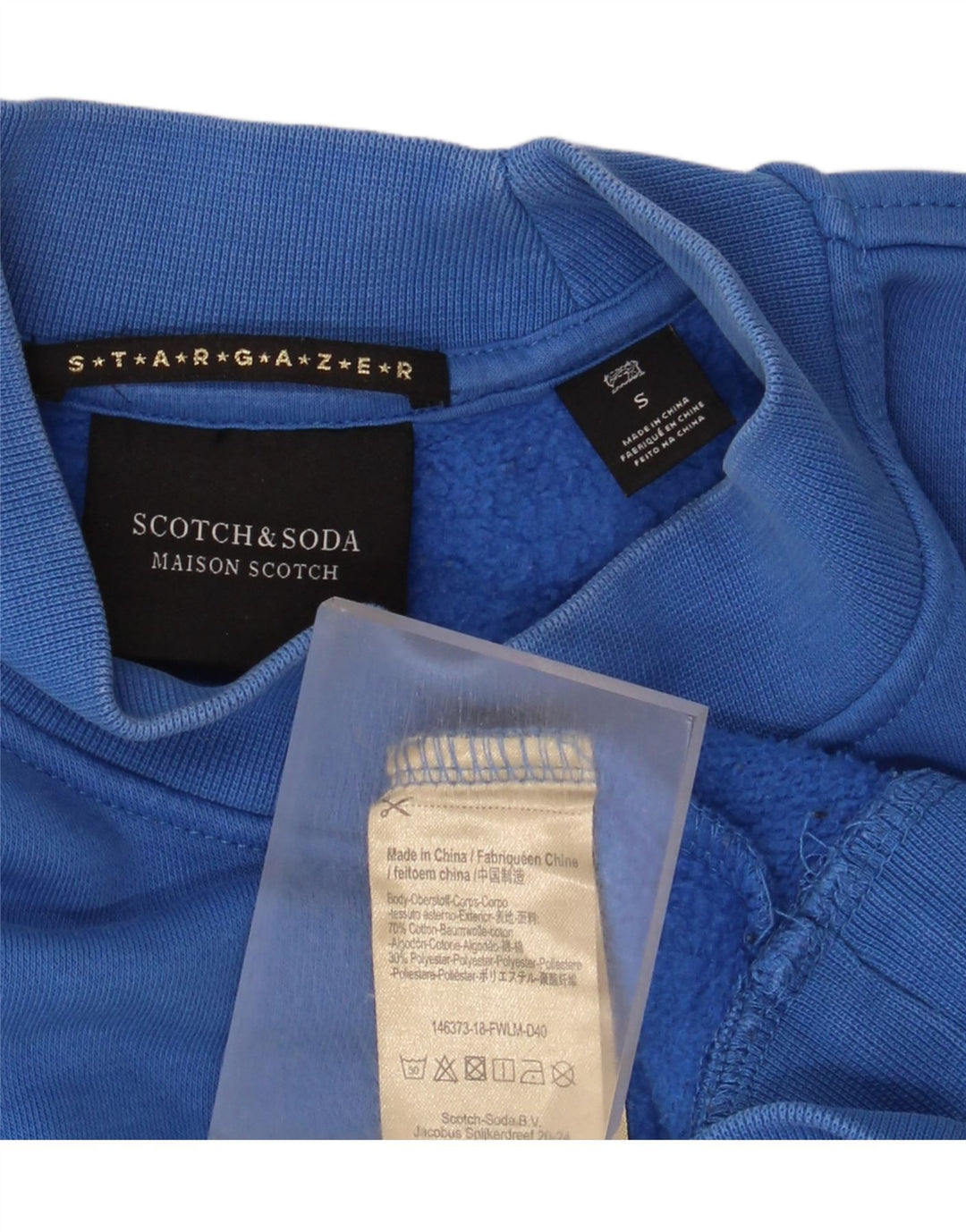 Scotch & Soda Γυναικεία γραφική μπλούζα μεγάλου μεγέθους Jumper UK 10 Small Blue
