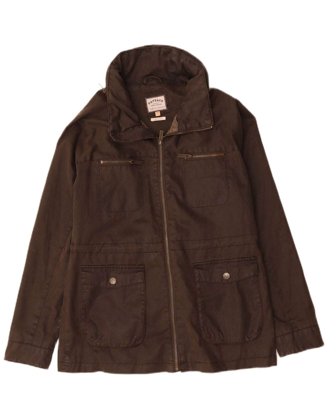 Fat Face Γυναικείο Utility Jacket UK 10 Small Brown Βαμβακερό