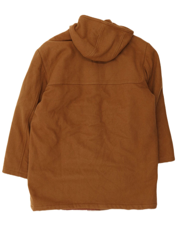 Faciba Ανδρικό παλτό Duffle με κουκούλα IT 50 μεγάλο καφέ μαλλί