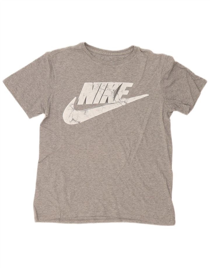 Ανδρικό μπλουζάκι Nike με γραφικό αθλητικό κόψιμο, τοπ με μικρό γκρι χρώμα