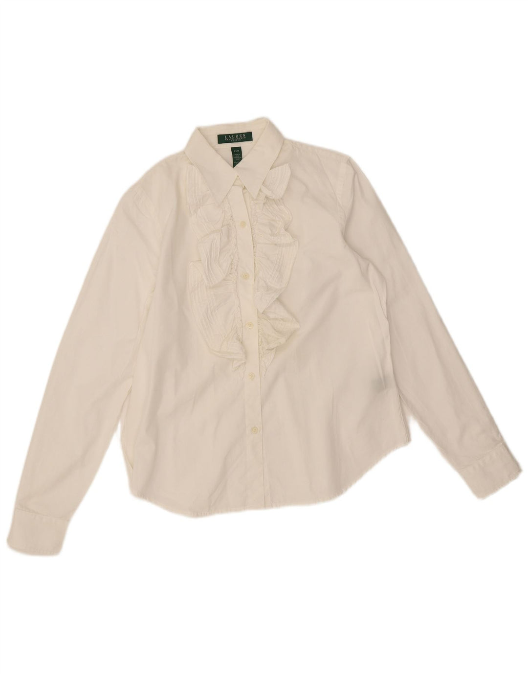 Ralph Lauren Γυναικείο Petite μακρυμάνικο πουκάμισο UK 14 Medium White
