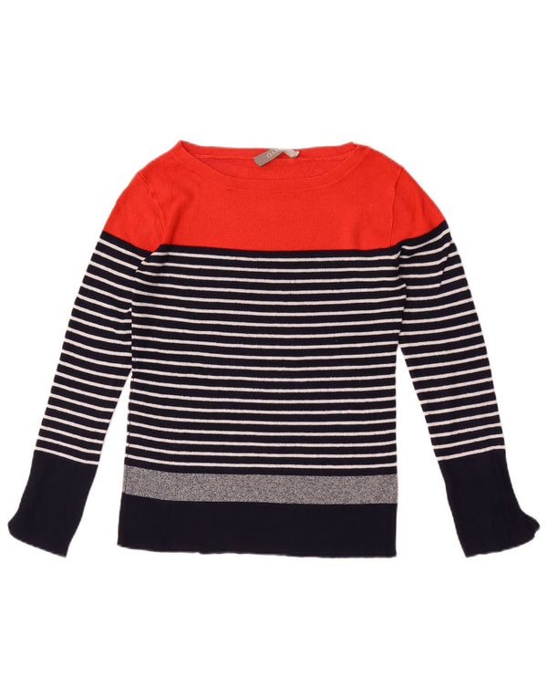 Γυναικείο Oasis Boat Neck Jumper UK 8 Small Navy Blue ριγέ