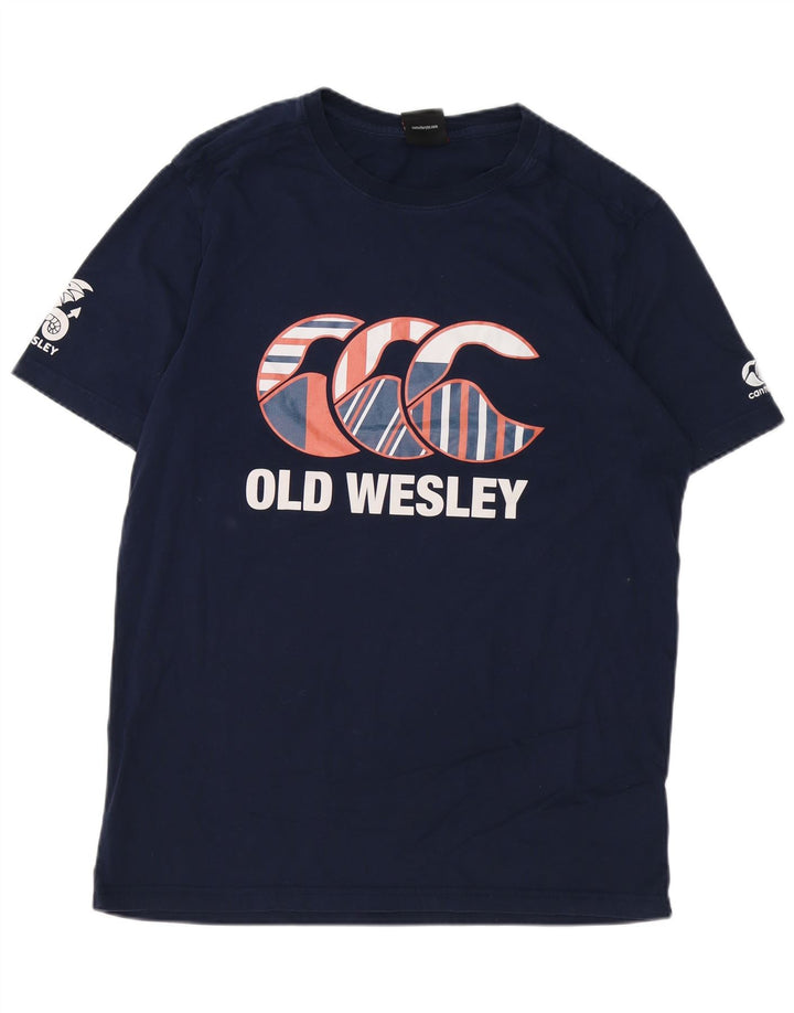 Ανδρικό γραφικό T-Shirt CANTERBURY Top XL Navy Blue Cotton