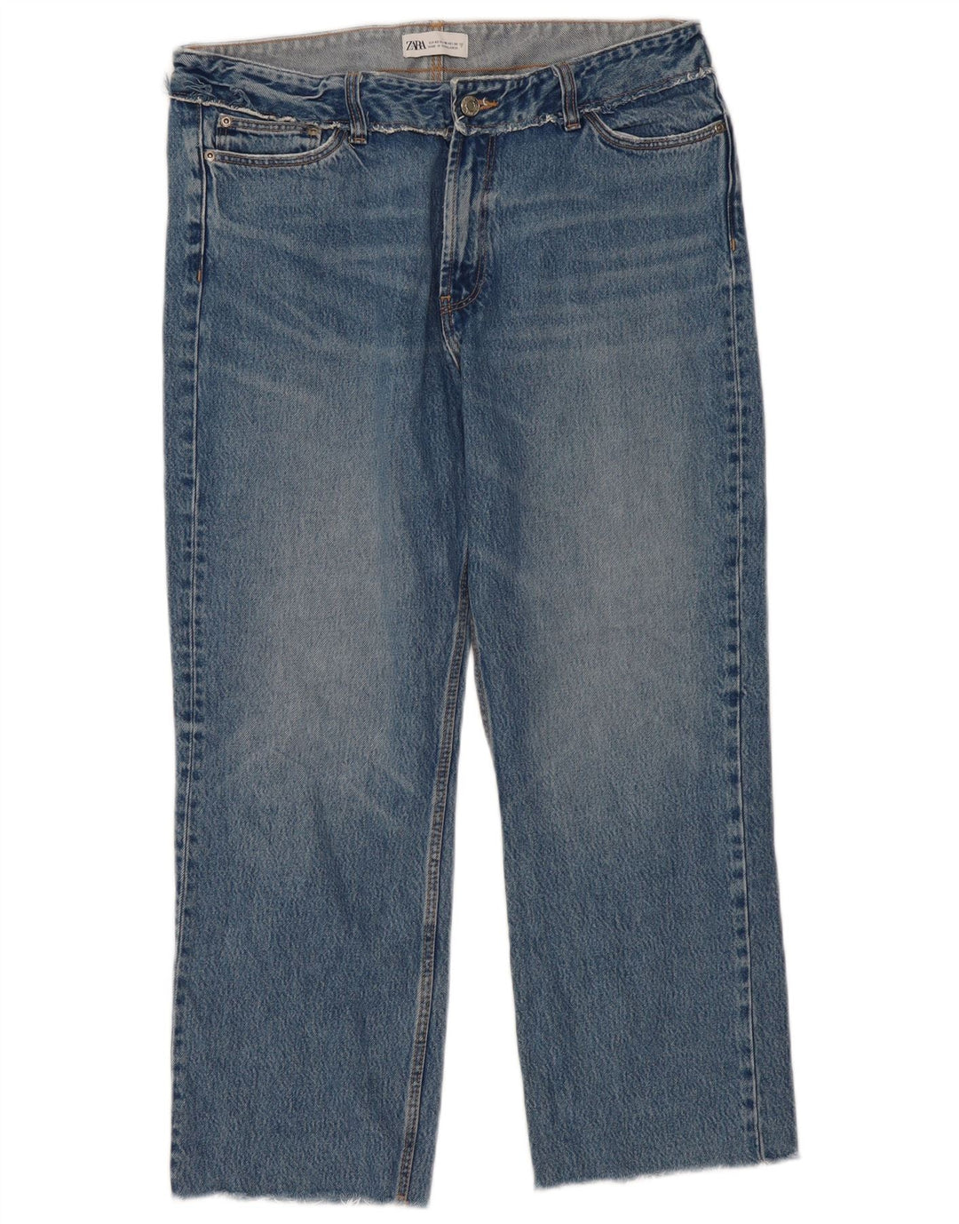 Zara Γυναικείο Straight Jeans EU 42 Large W32 L27 Blue