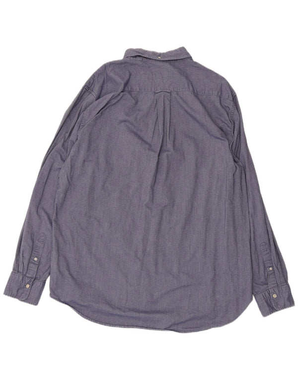 Ανδρικό πουκάμισο Gant Regular Fit Size 45/46 2XL Μπλε βαμβακερό