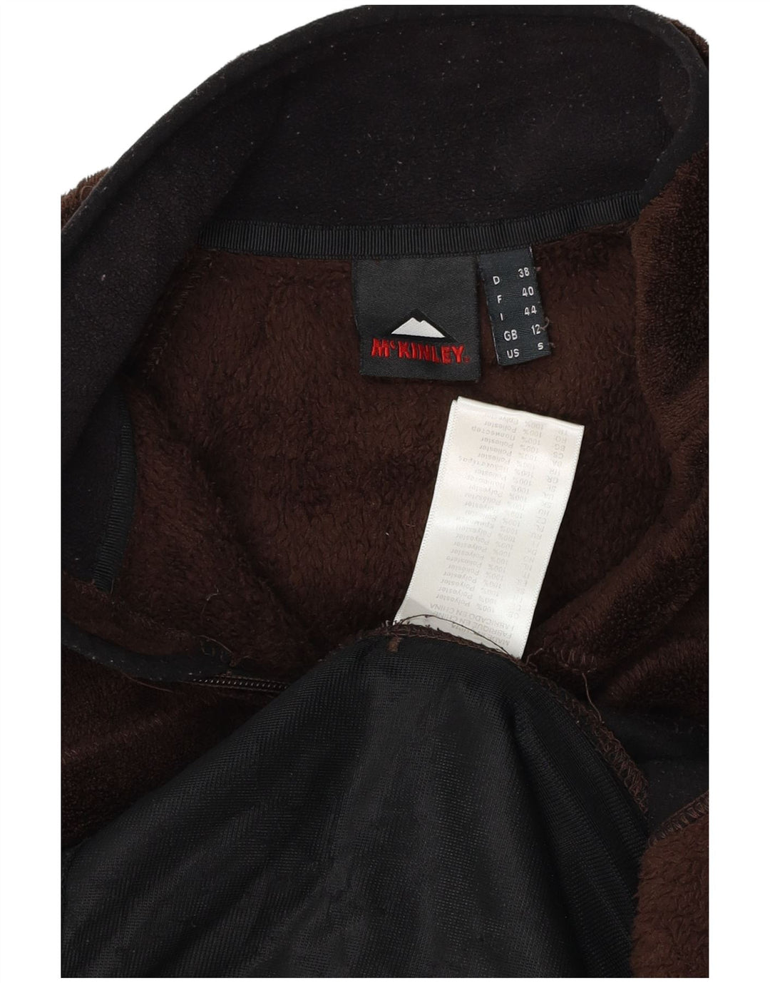 Γυναικείο τζάκετ McKinley με γραφικά φλις UK 12 μεσαίου καφέ χρώματος