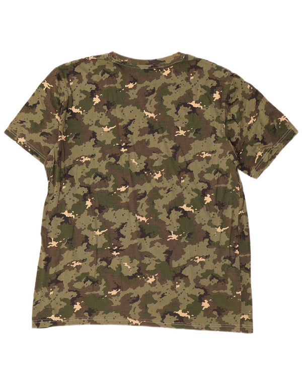 Ανδρικό T-Shirt Decathlon Top XL Khaki Camouflage