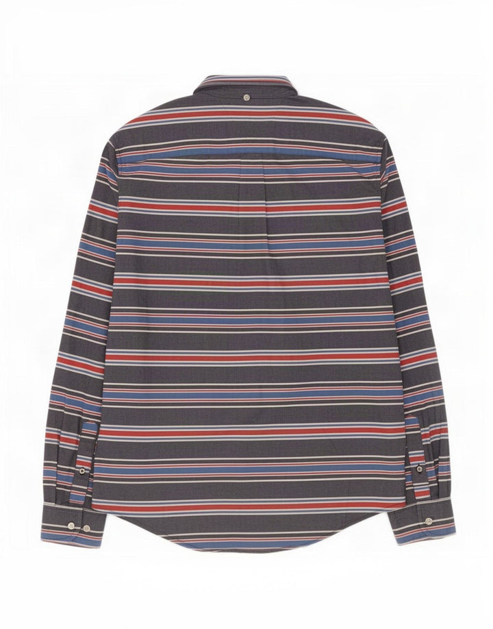Ανδρικό πουκάμισο Tommy Hilfiger, Βαμβακερό μεσαίο μπλε ριγέ