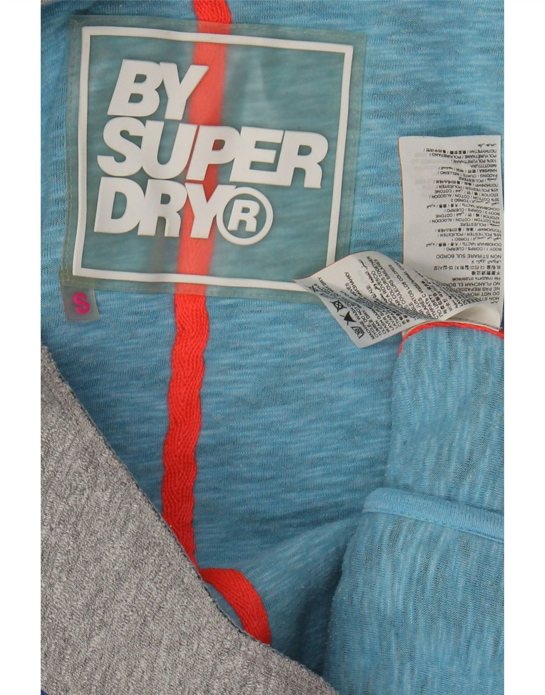 SUPERDRY Γυναικείο πουλόβερ με κουκούλα με φερμουάρ UK 10 Small Grey Polyester