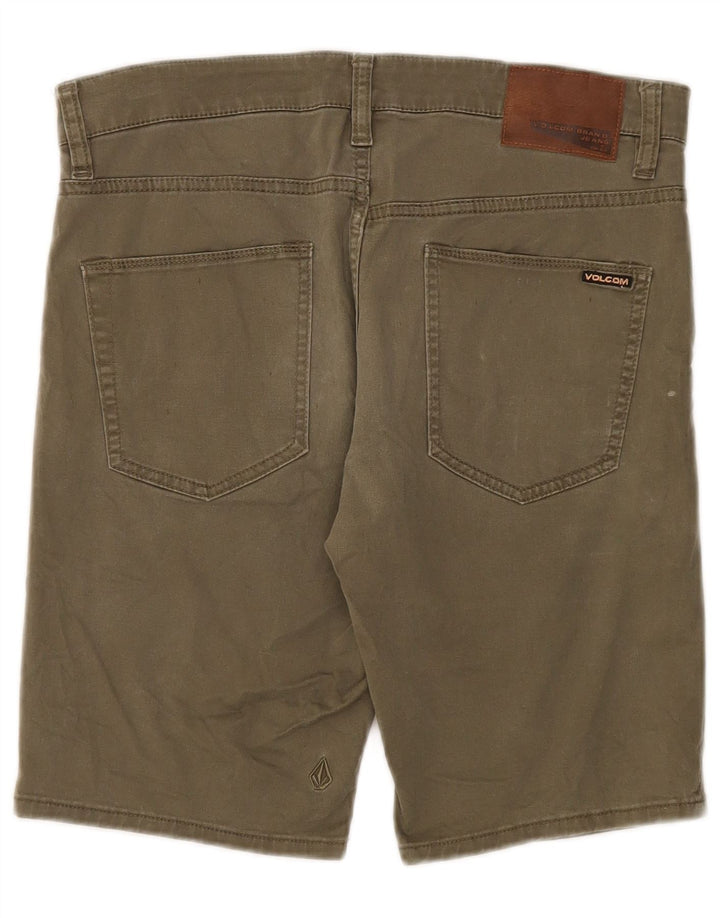 Ανδρικό τζιν σορτς Volcom Solver W30 από μεσαίο χακί βαμβακερό