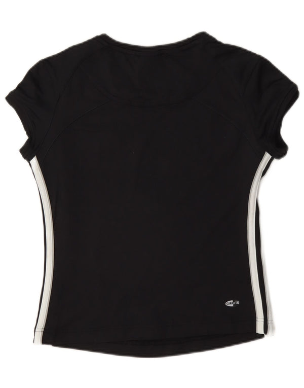 Adidas Γυναικείο T-Shirt Climalite Crop Top UK 10 Small Black Nylon