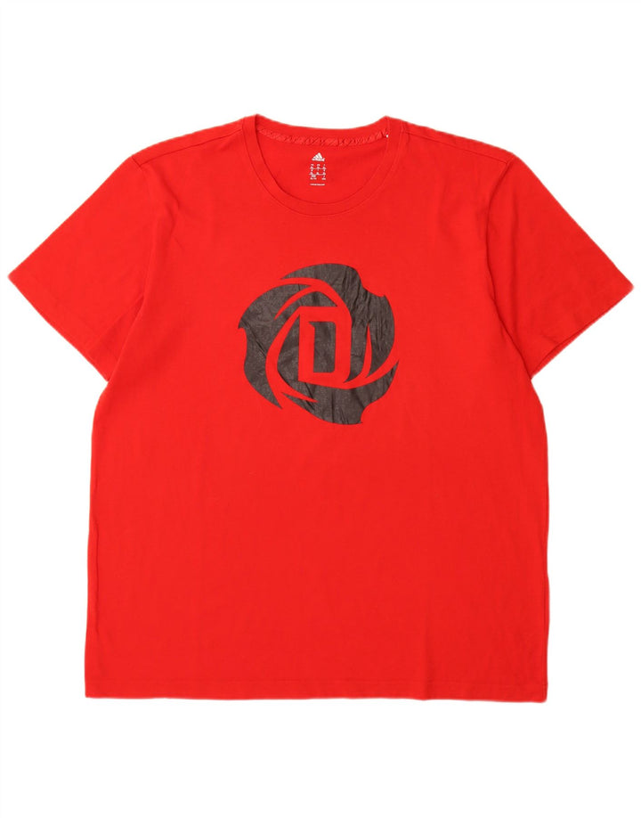 Ανδρικό γραφικό T-Shirt Adidas Top XL Red