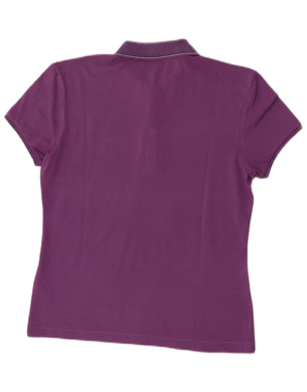 Champion Womens Heritage Fit Polo Shirt UK 18 XL Purple Cotton