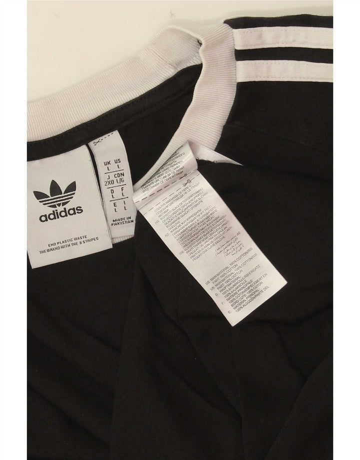 Ανδρικό T-Shirt Adidas Top μεγάλο μαύρο βαμβακερό
