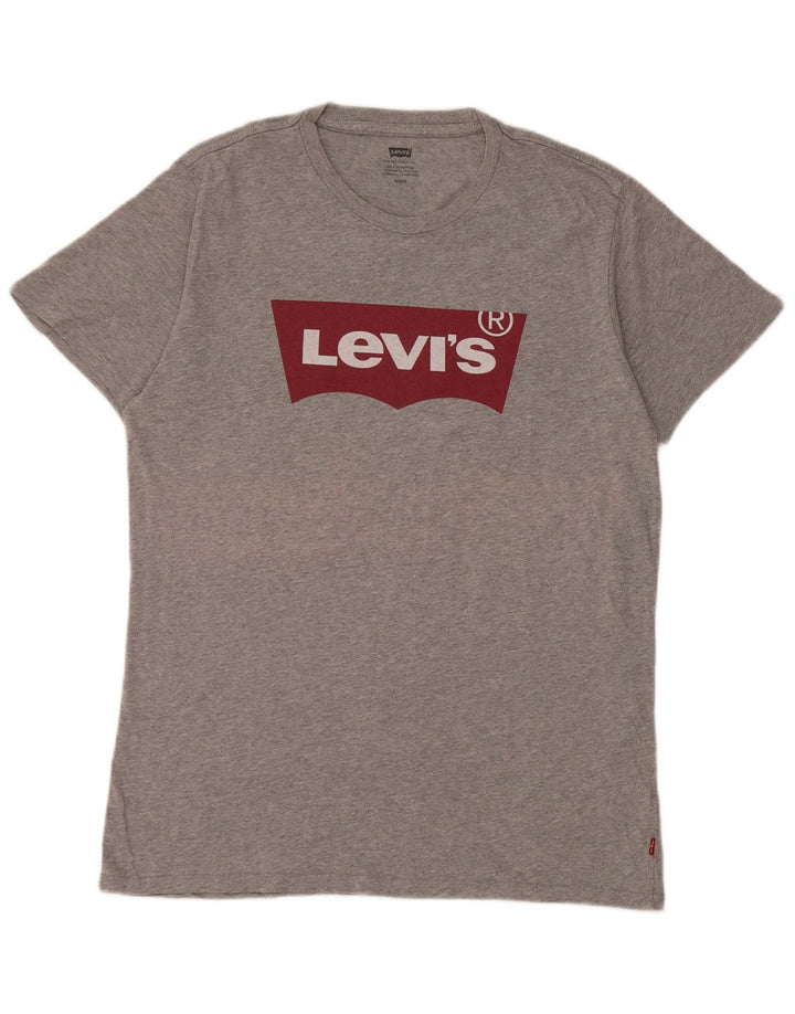 Ανδρικό γραφικό T-Shirt Levi's Top Μεσαίο Γκρι Βαμβακερό