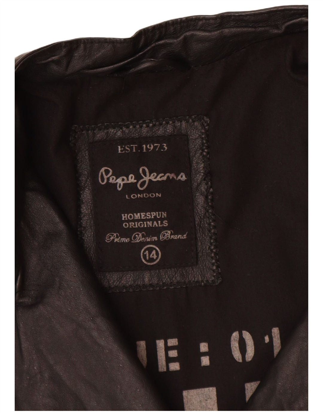 PEPE Jeans Γυναικείο Δερμάτινο Biker Jacket UK 14 Medium Black Leather