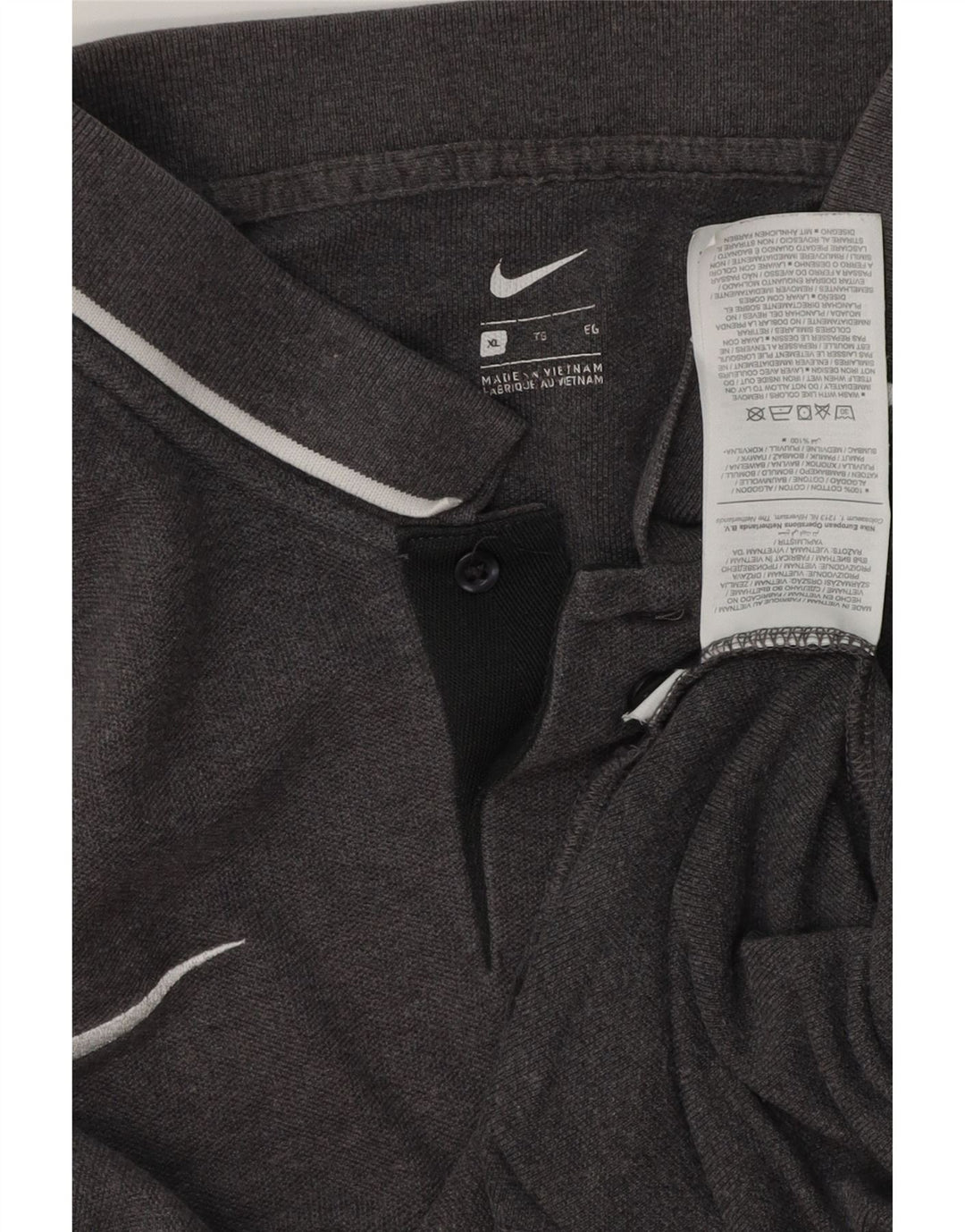 Ανδρικό μπλουζάκι πόλο NIKE XL, γκρι βαμβακερό