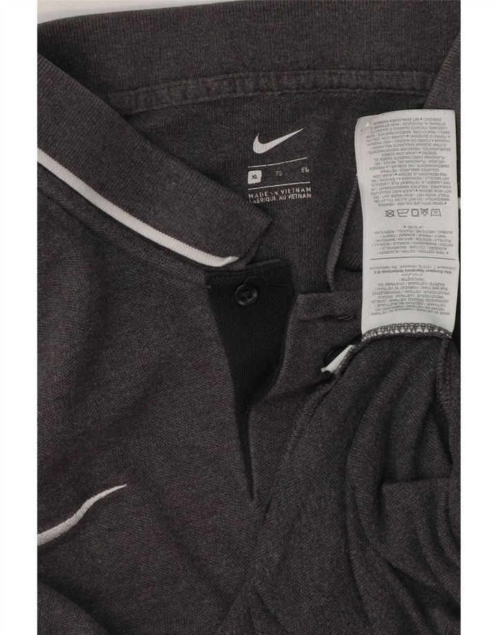 Ανδρικό μπλουζάκι πόλο NIKE XL, γκρι βαμβακερό