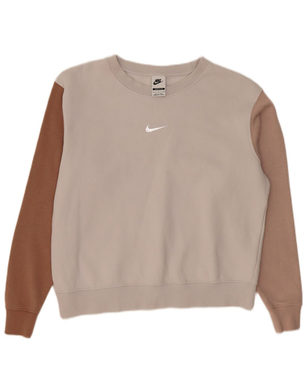 Γυναικεία φούτερ Nike με φαρδιά εφαρμογή, Jumper UK 10 Small Beige Colourblock