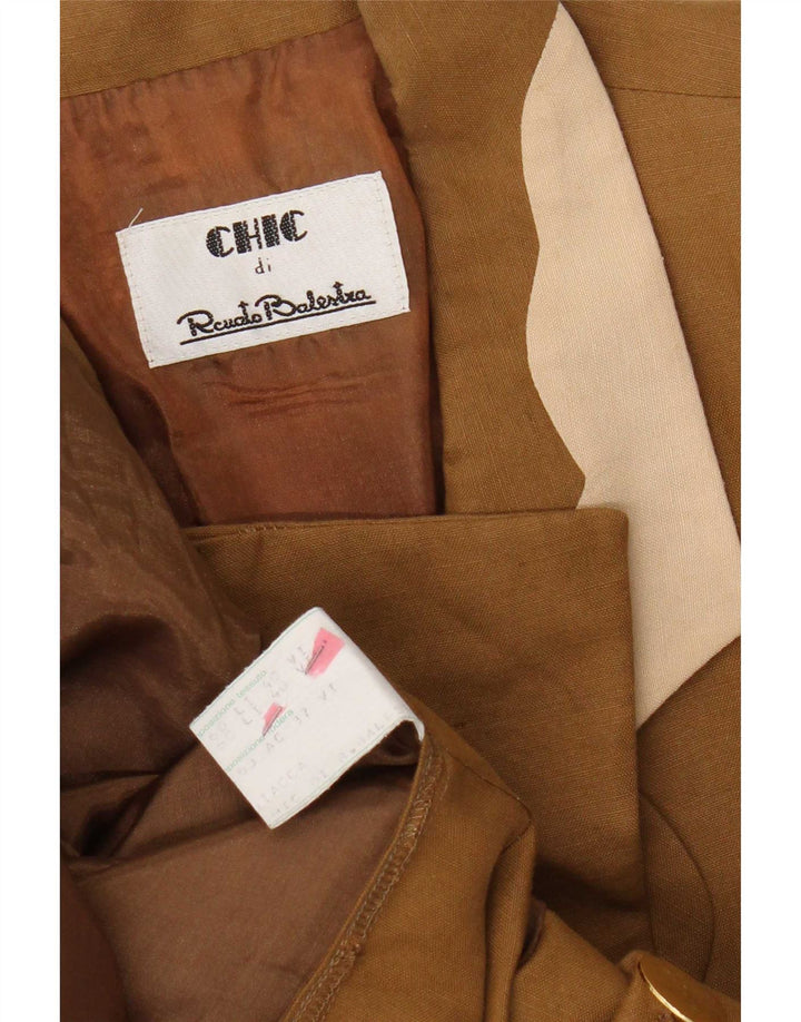 Renato Balestra Γυναικείο σακάκι 3 κουμπιών UK 12 Medium Beige