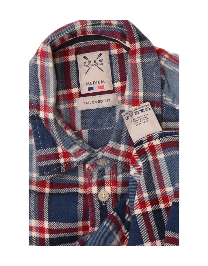 Ανδρικό πουκάμισο Crew Clothing Tailored Fannel, μεσαίο μπλε βαμβακερό