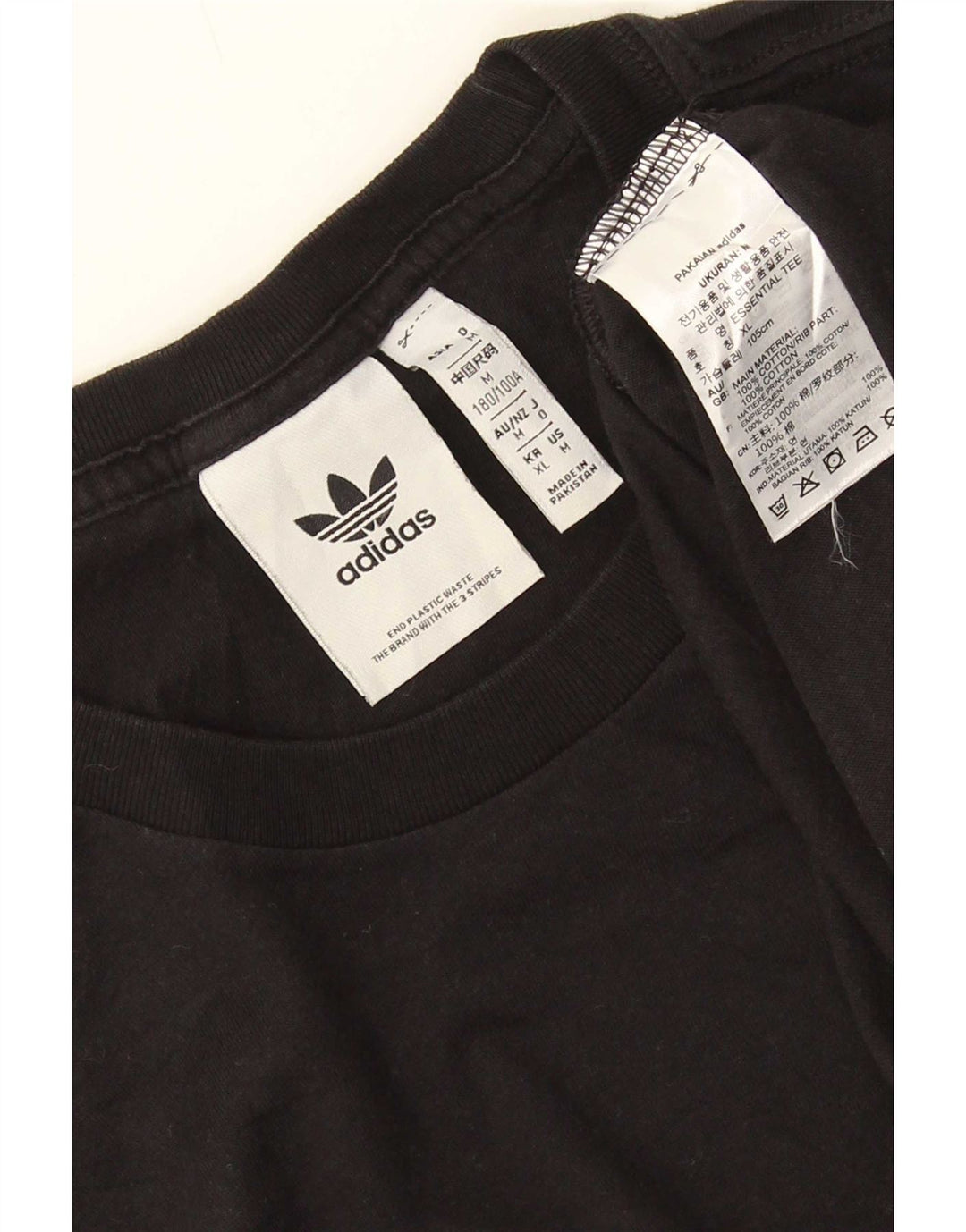 Ανδρικό T-Shirt Adidas Τοπ μεσαίο μαύρο βαμβακερό
