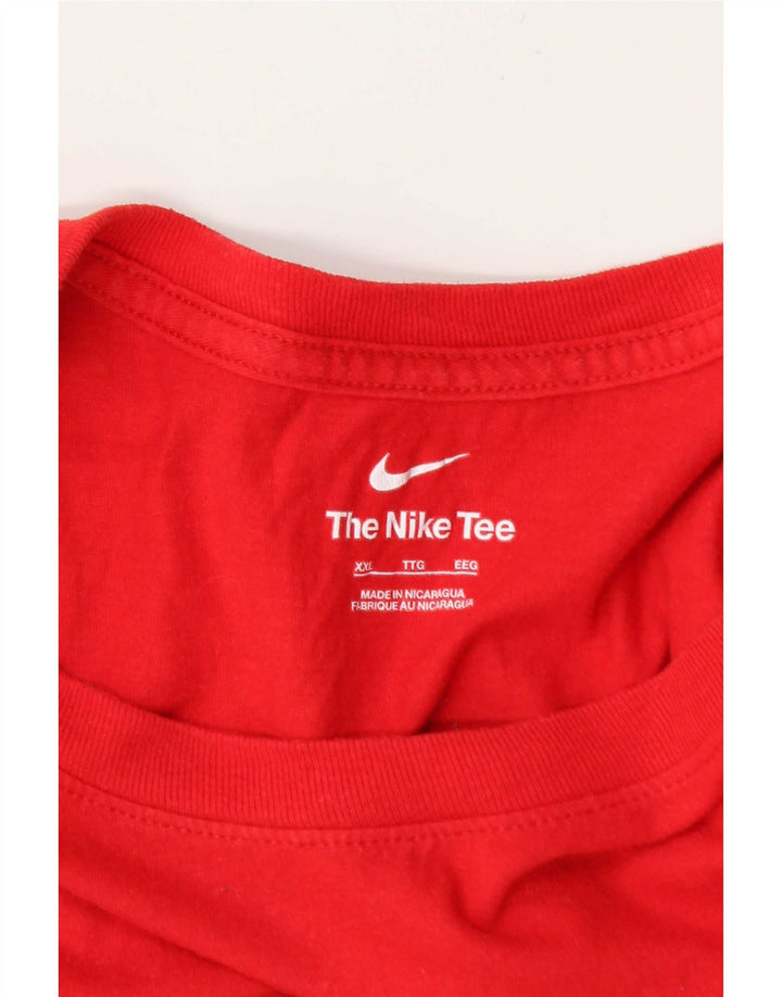 Ανδρικό γραφικό μπλουζάκι Nike 2XL κόκκινο