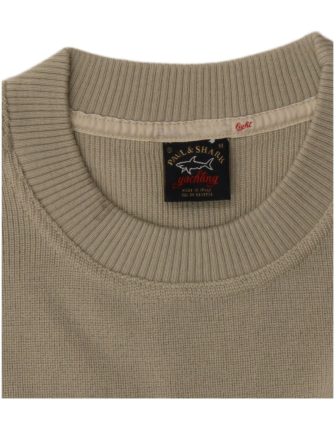 Paul & Shark Mens Yachting Crew Neck Jumper Πουλόβερ Μεσαίο Χακί