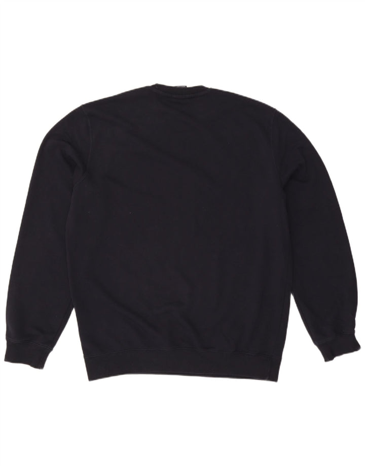 CHAMPION Γραφικό Ανδρικό Φούτερ Jumper 2XL Navy Blue Cotton