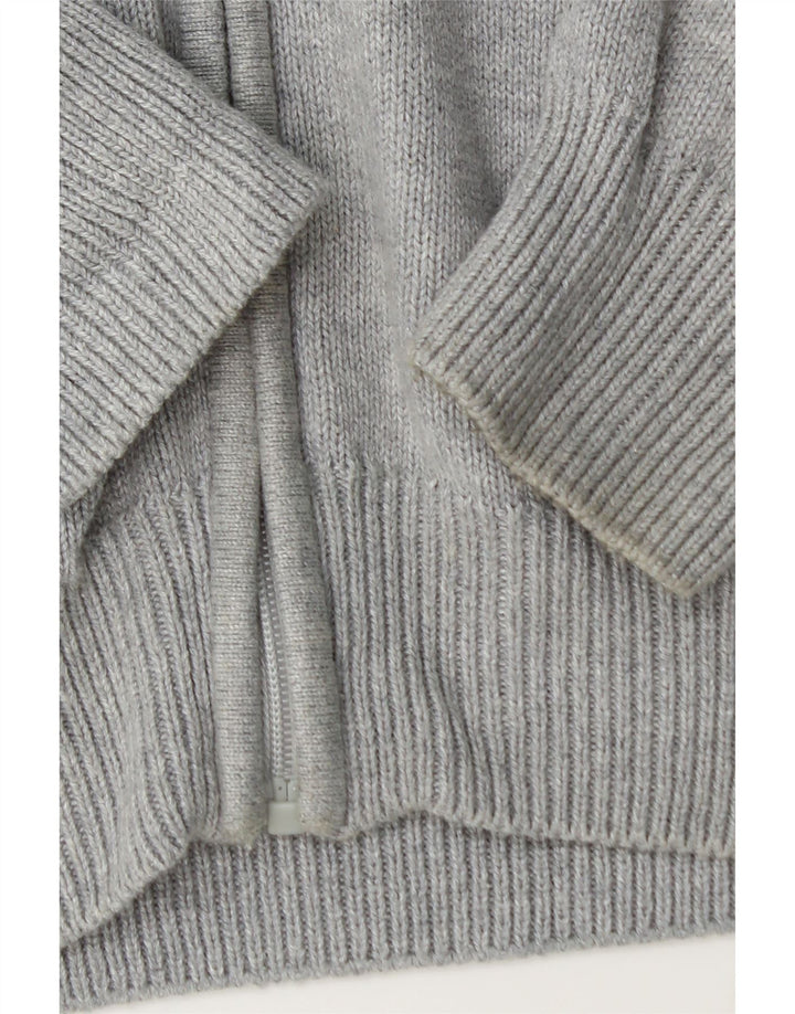 CREW CLOTHING Ανδρική ζακέτα πουλόβερ Μεσαίο γκρι βαμβακερό