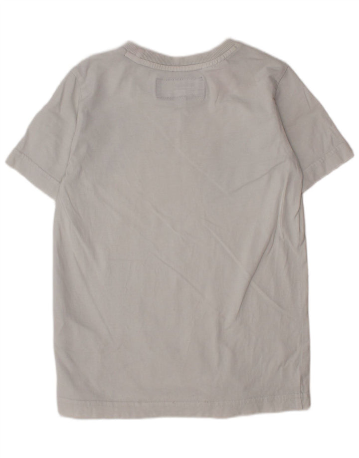 Γραφικό T-Shirt ADIDAS για αγόρι τοπ 7-8 ετών Λευκό βαμβακερό