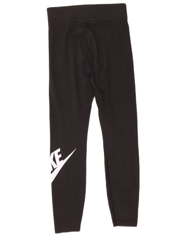 Γυναικεία γραφικά κολάν Nike UK 8 Small Black Cotton Sports