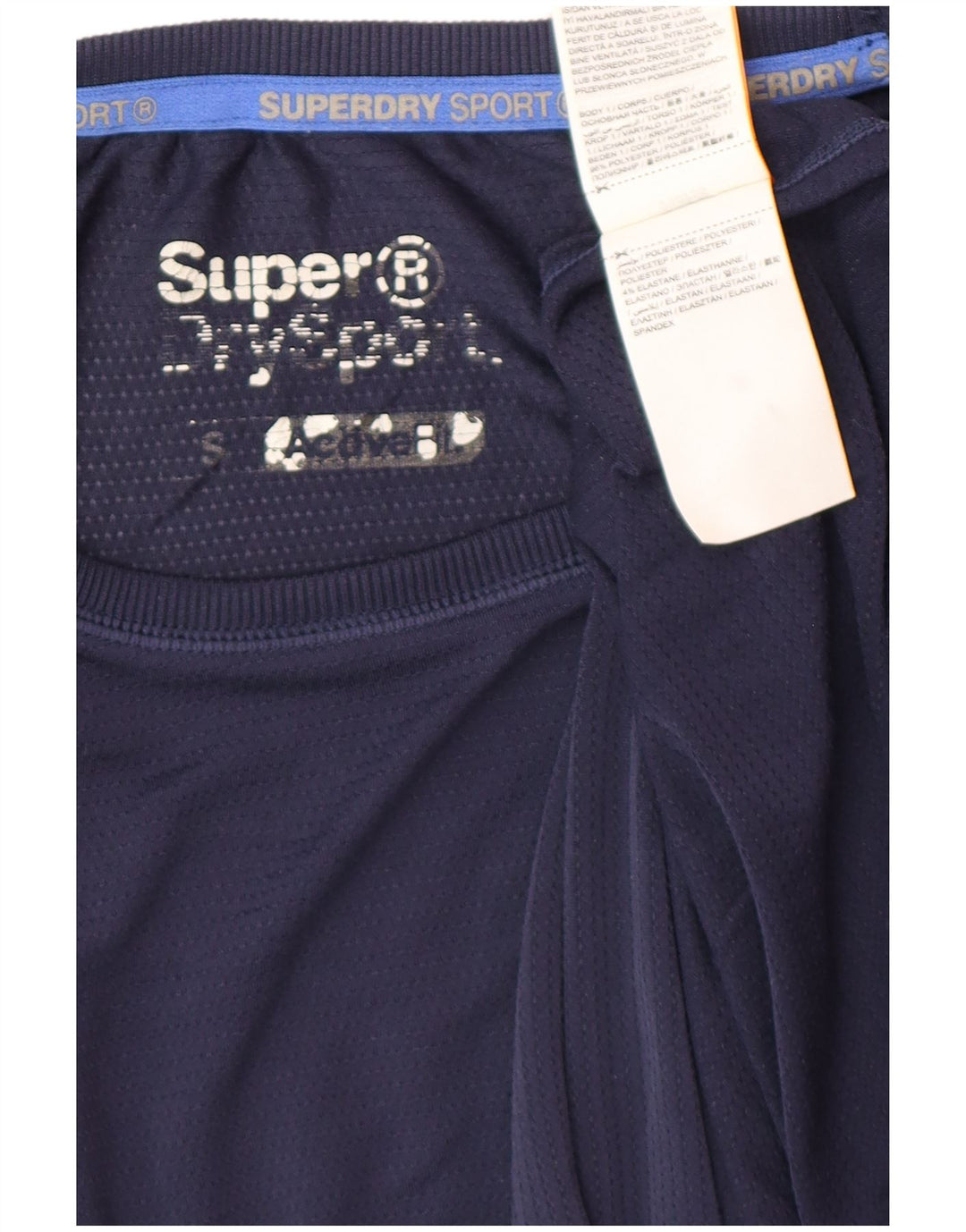 Ανδρικό γραφικό μπλουζάκι SUPERDRY Top Small Navy Blue Polyester