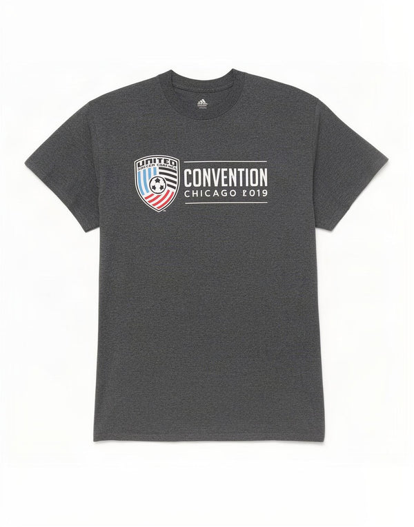 Γραφικό T-Shirt Adidas Mens United Soccer Coaches Top μεσαίο γκρι βαμβακερό